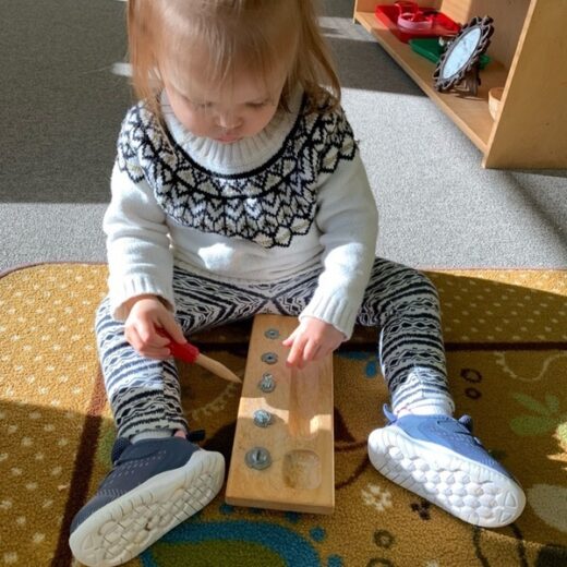 Little girl playing.